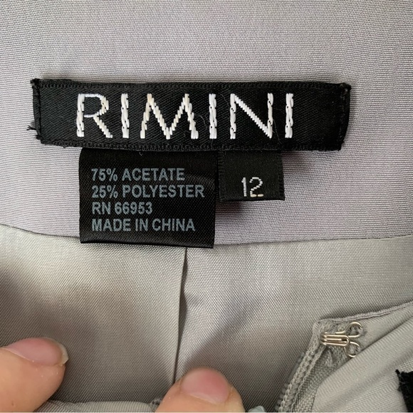 RIMINI Vintage Silver Evening Long Dress Beading embellished Matching Jacket 12 - Picture 16 of 16